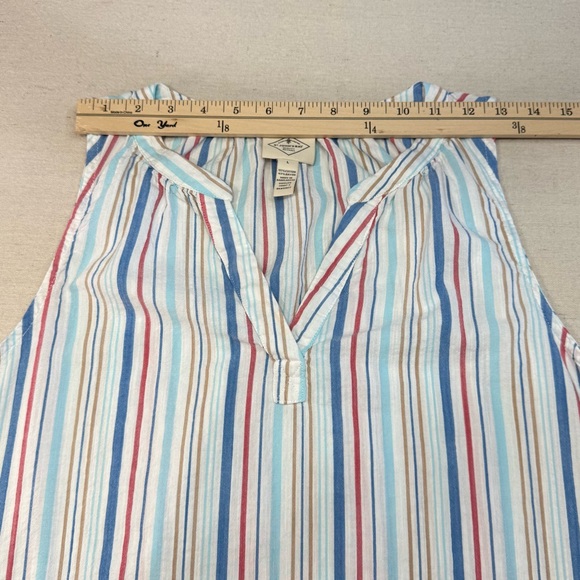 St. John's Bay - Multicolor Striped Sleeveless Top - Size Large - Picture 8 of 13